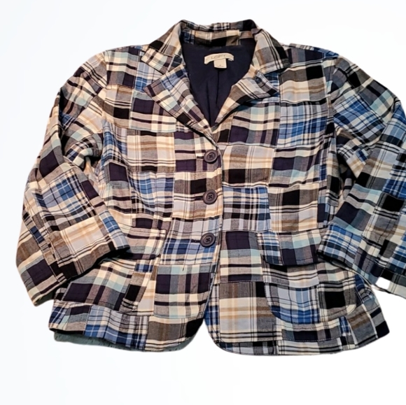 LOFT Jackets & Blazers - Ann Taylor LOFT Flannel Print 3/4 Sleeve Blazerv0
